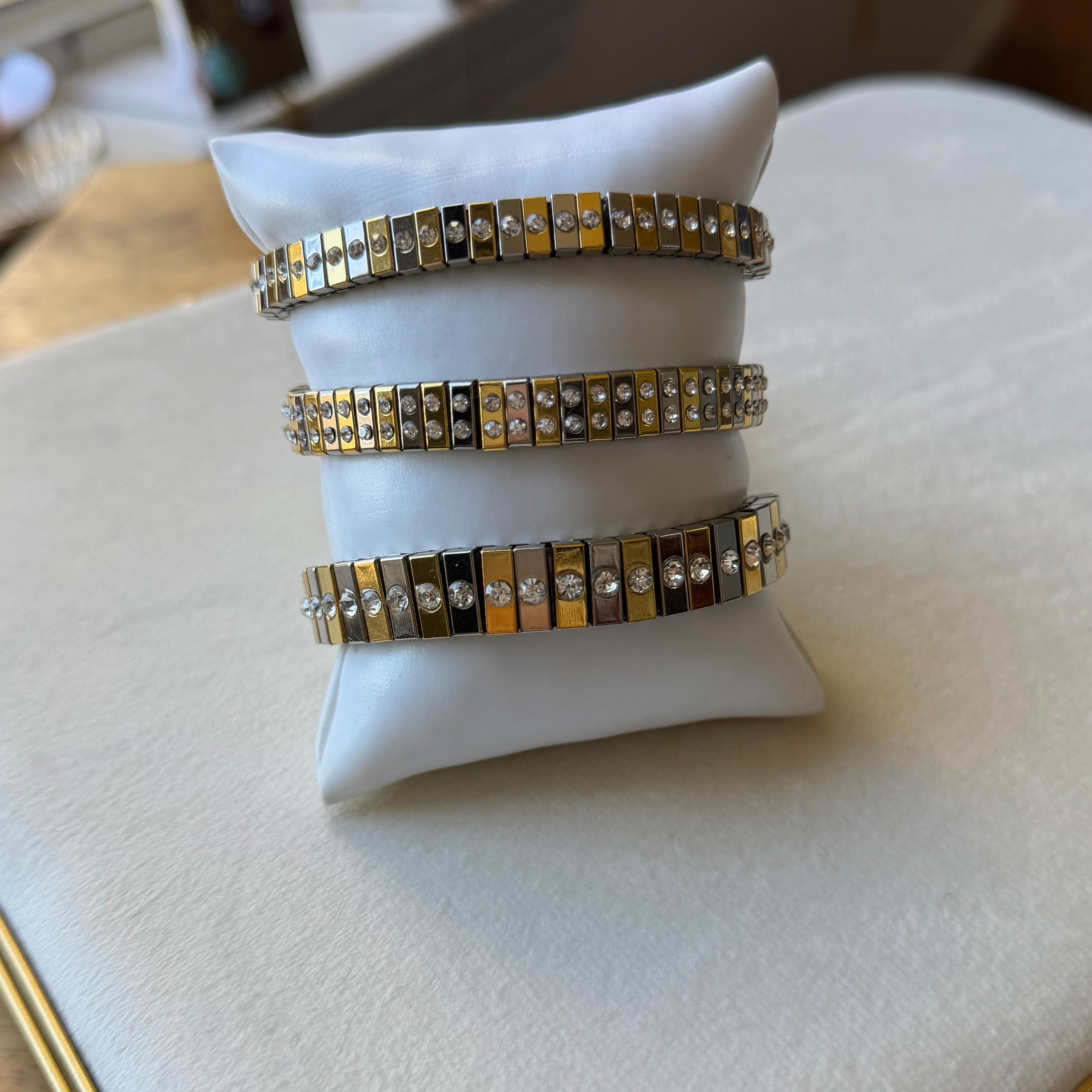 Bicolor toque de luz bracelet