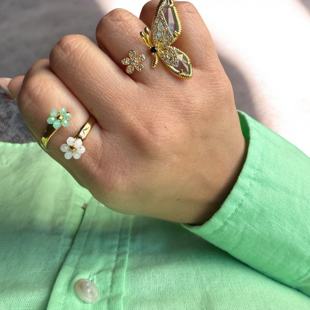 Aqua Mariposa Ring
