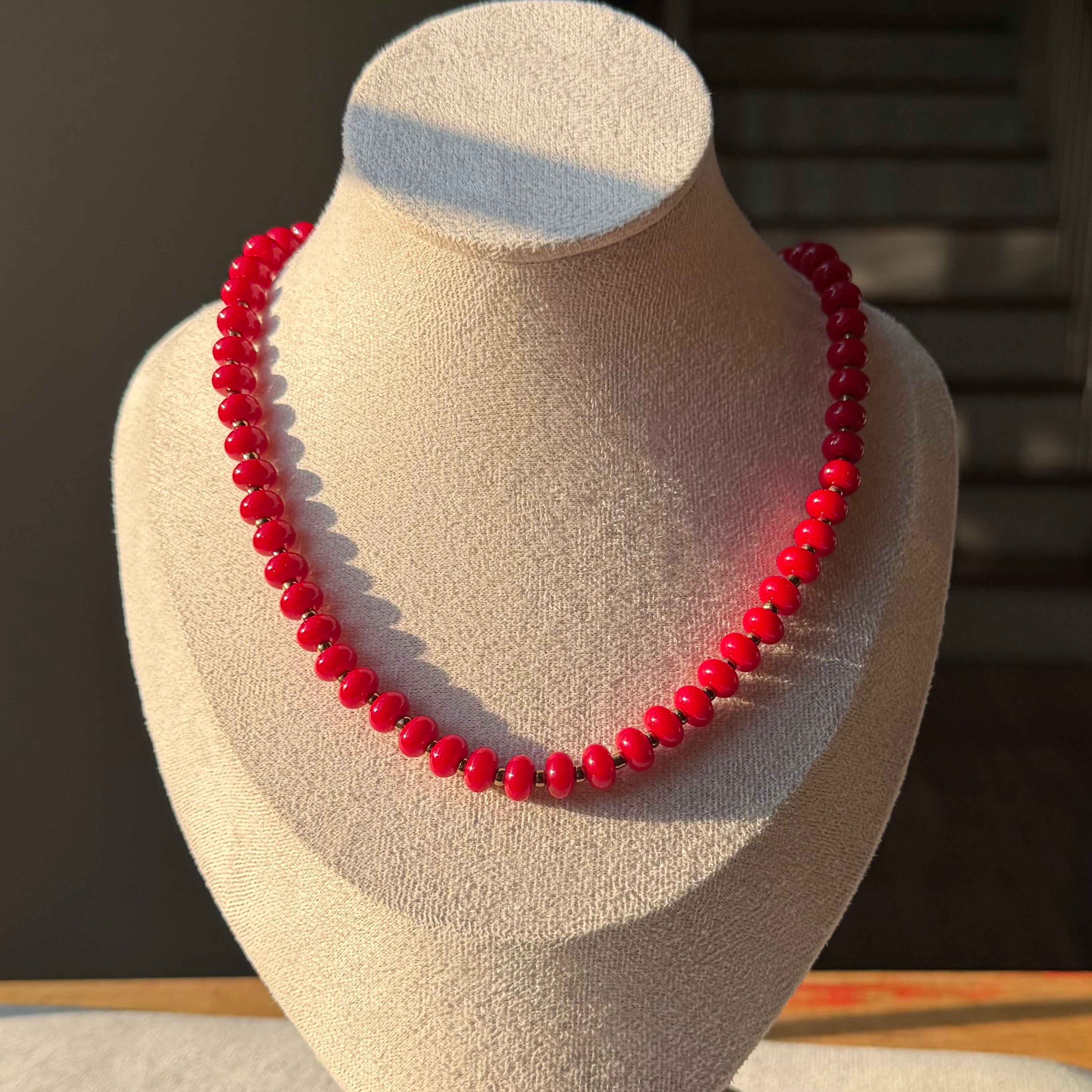 Natural stone carlita necklace