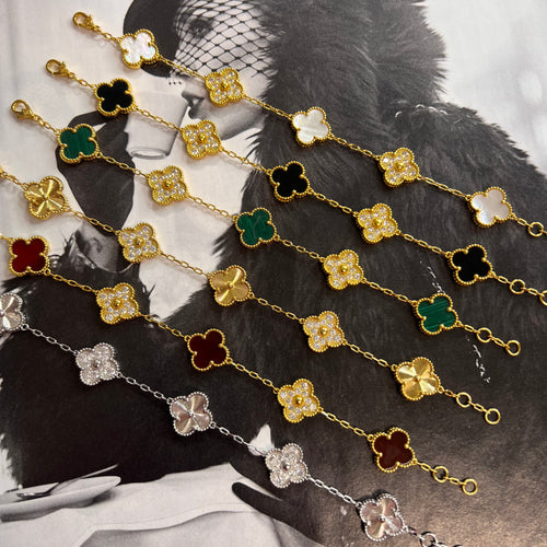 Flor mix con circonias Bracelets