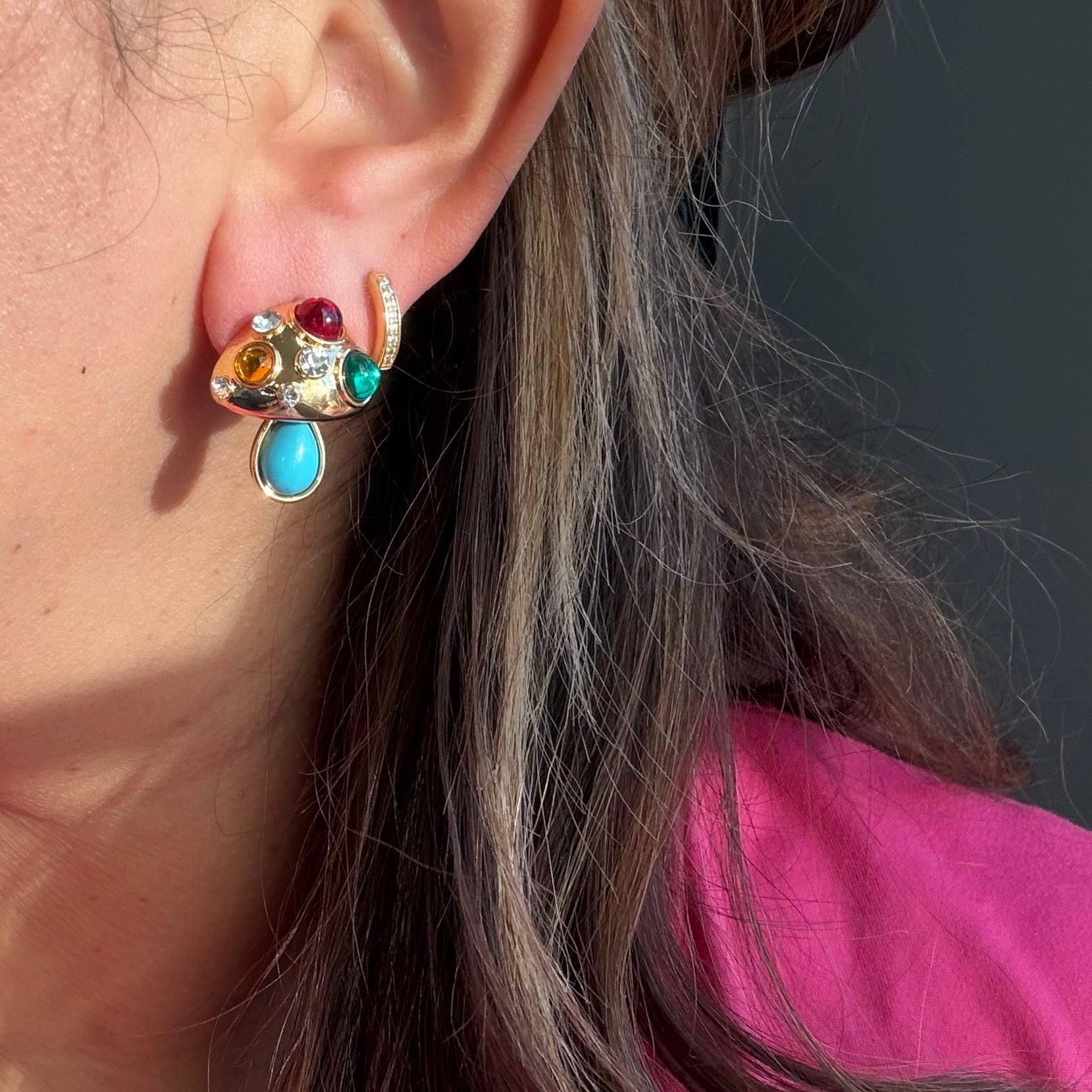 Hongo de cristales earring