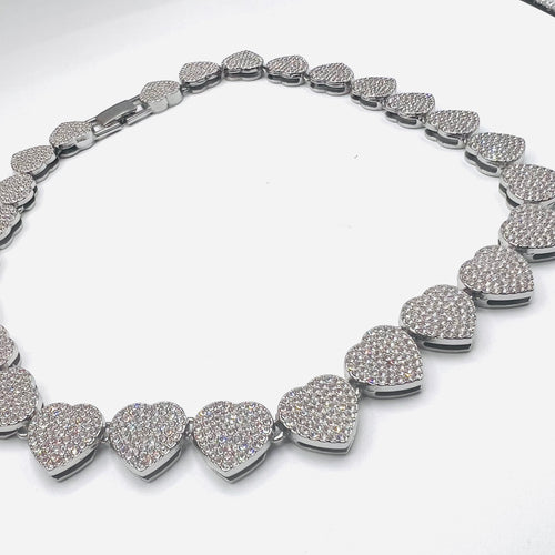 Silver heart necklace