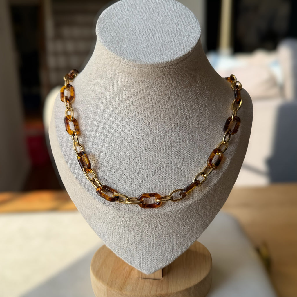 Peper clip ojo de tigre Necklace