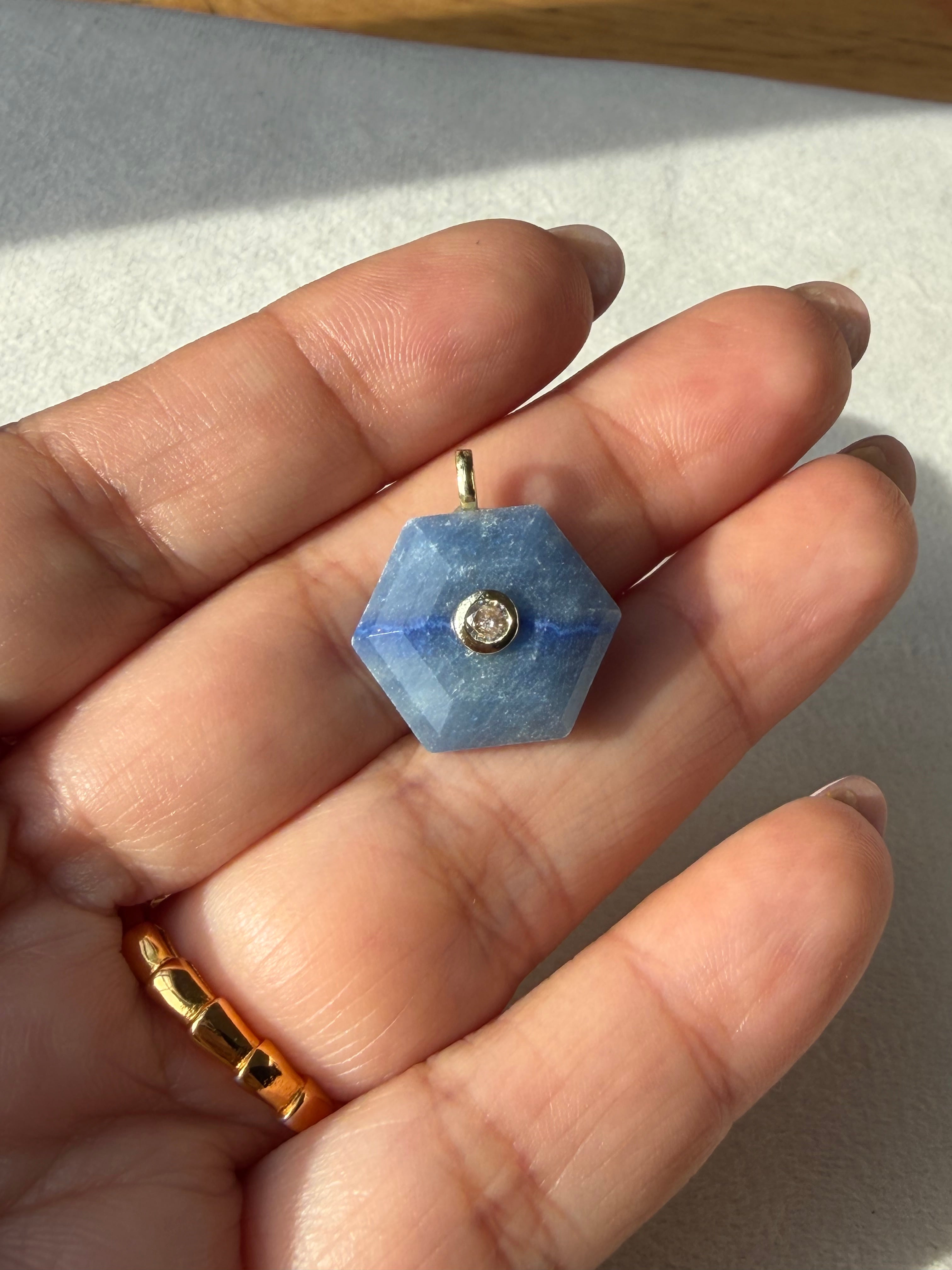Natural stone charm