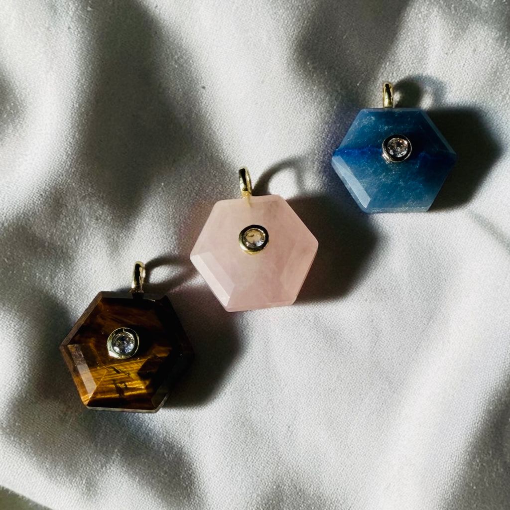 Natural stone charm