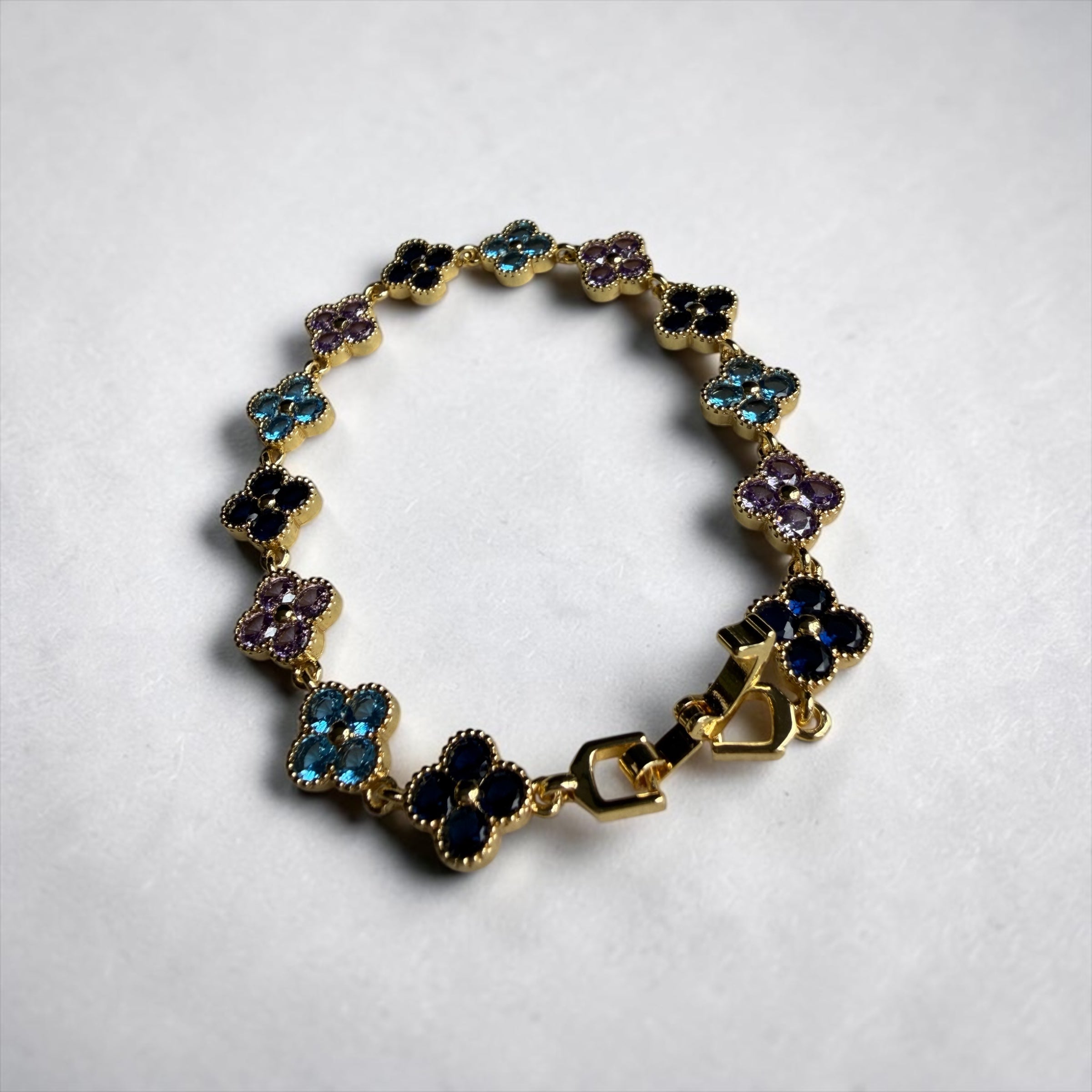Clover cristales de colores bracelet