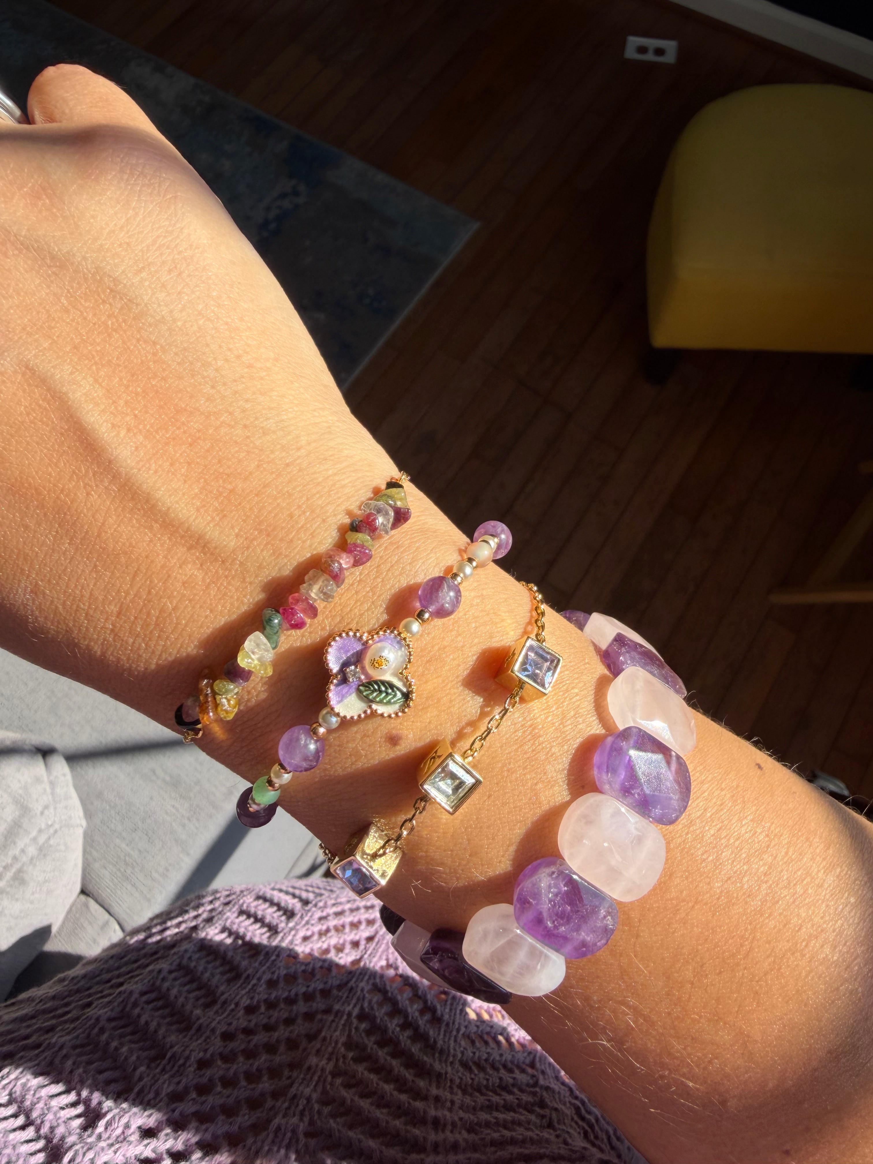 Purple stone bracelet