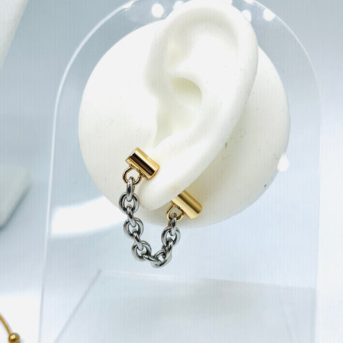 Cadena bicolor Earring