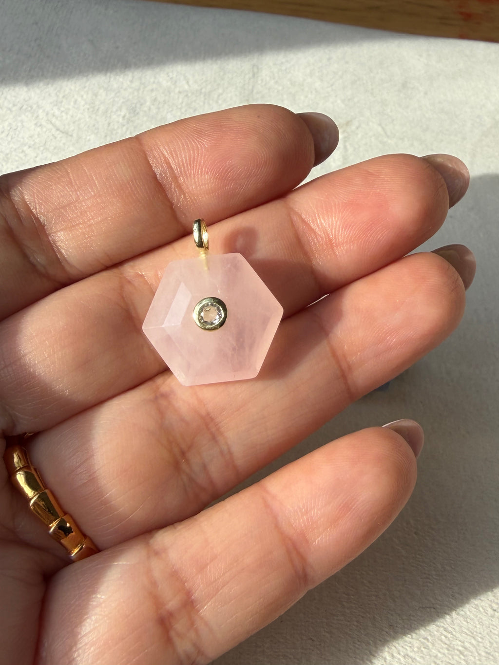 Natural stone charm