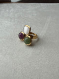 Stone trio de color Ring