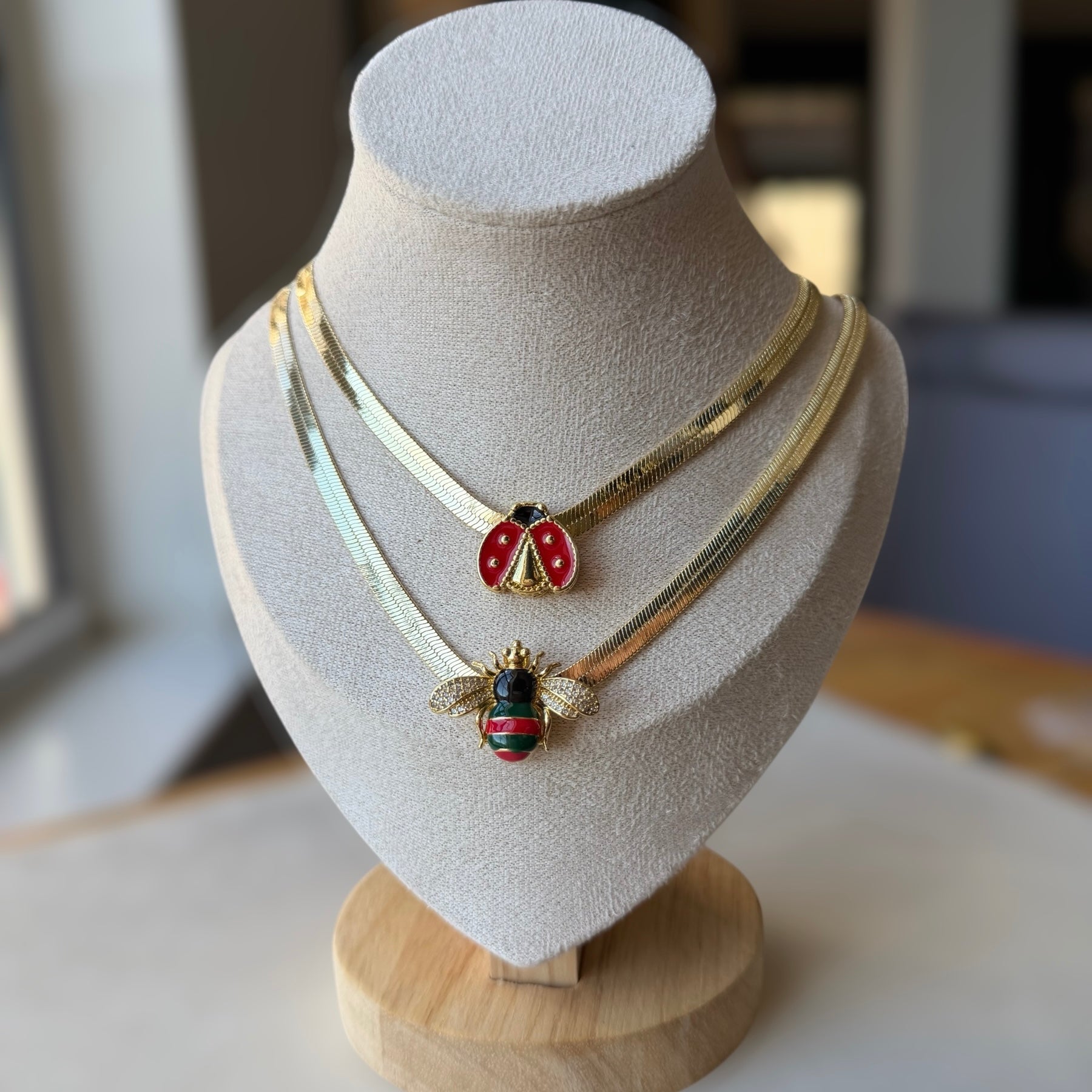 Snake ladybug Necklace