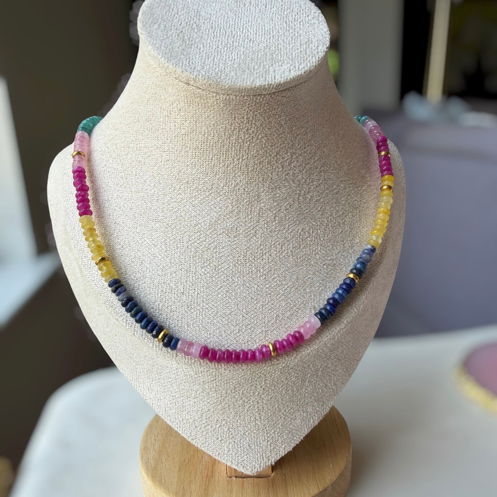 Mini natural stone Candy necklace