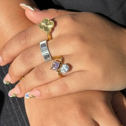 Doble cristal Ring