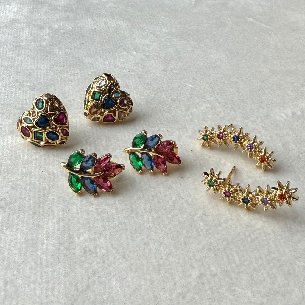 Multi colors earring