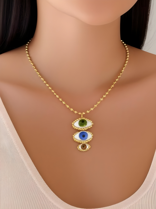 Trío de ojos necklace