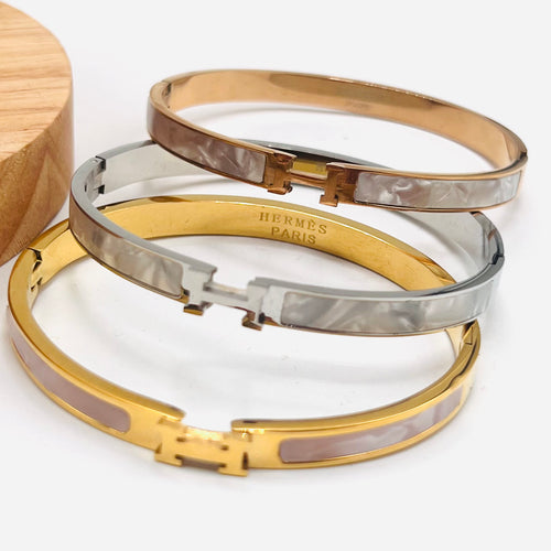 H Enamel bracelet