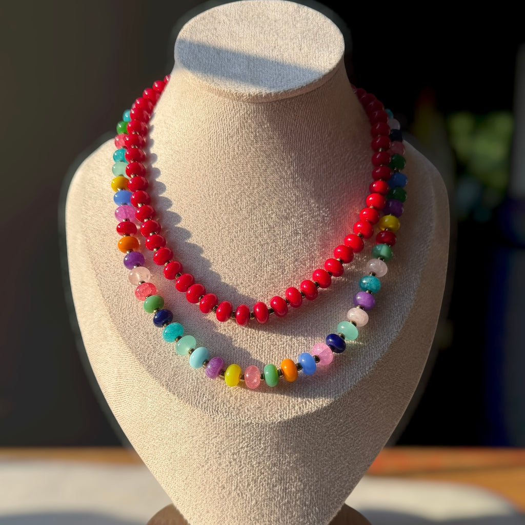 Natural stone carlita necklace