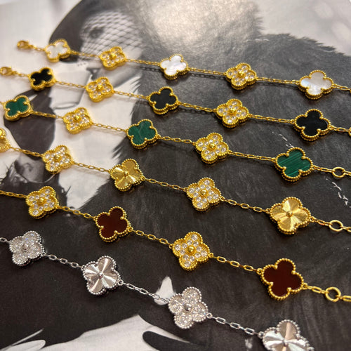Flor mix con circonias Bracelets