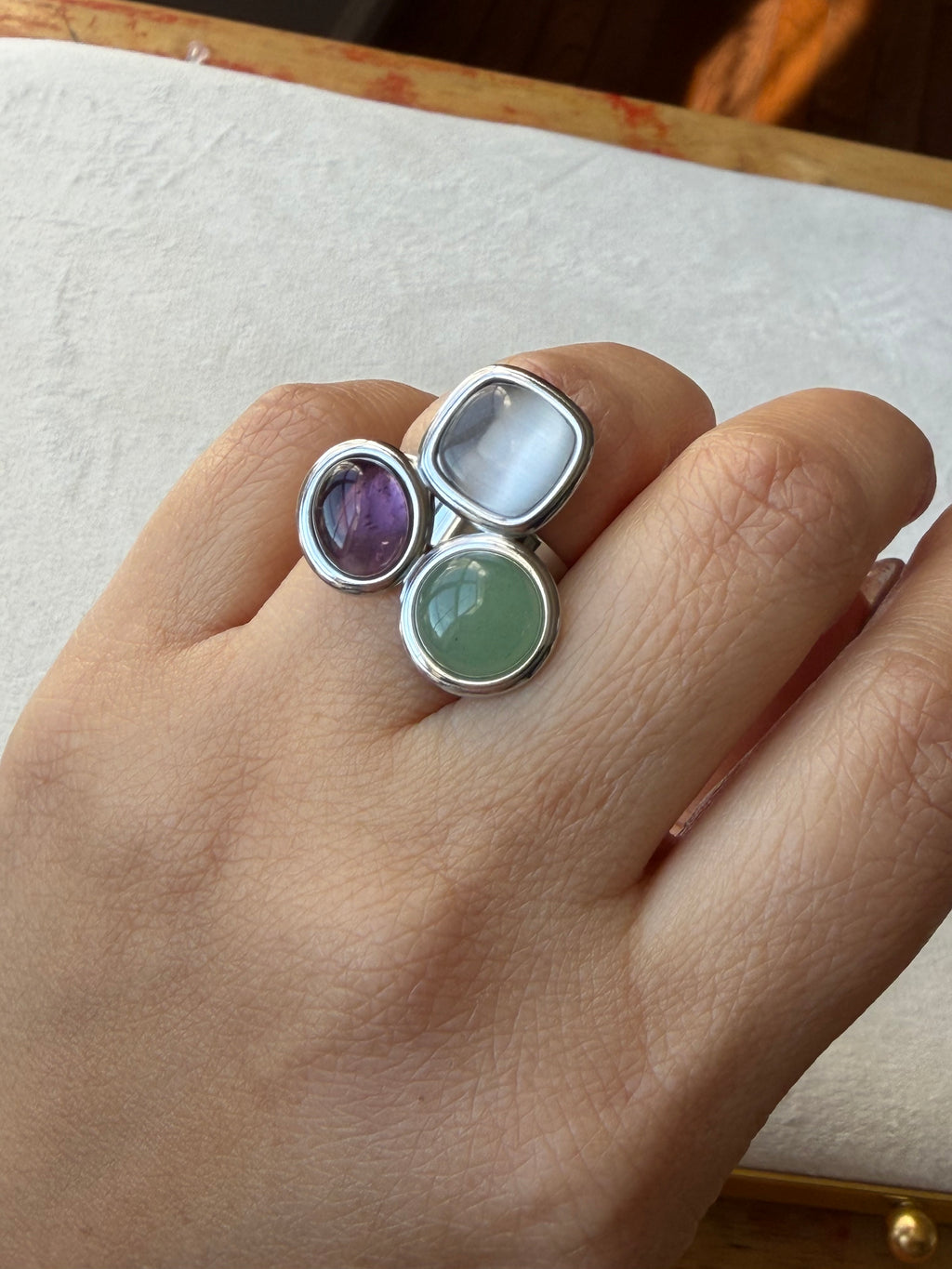 Stone silver Ring
