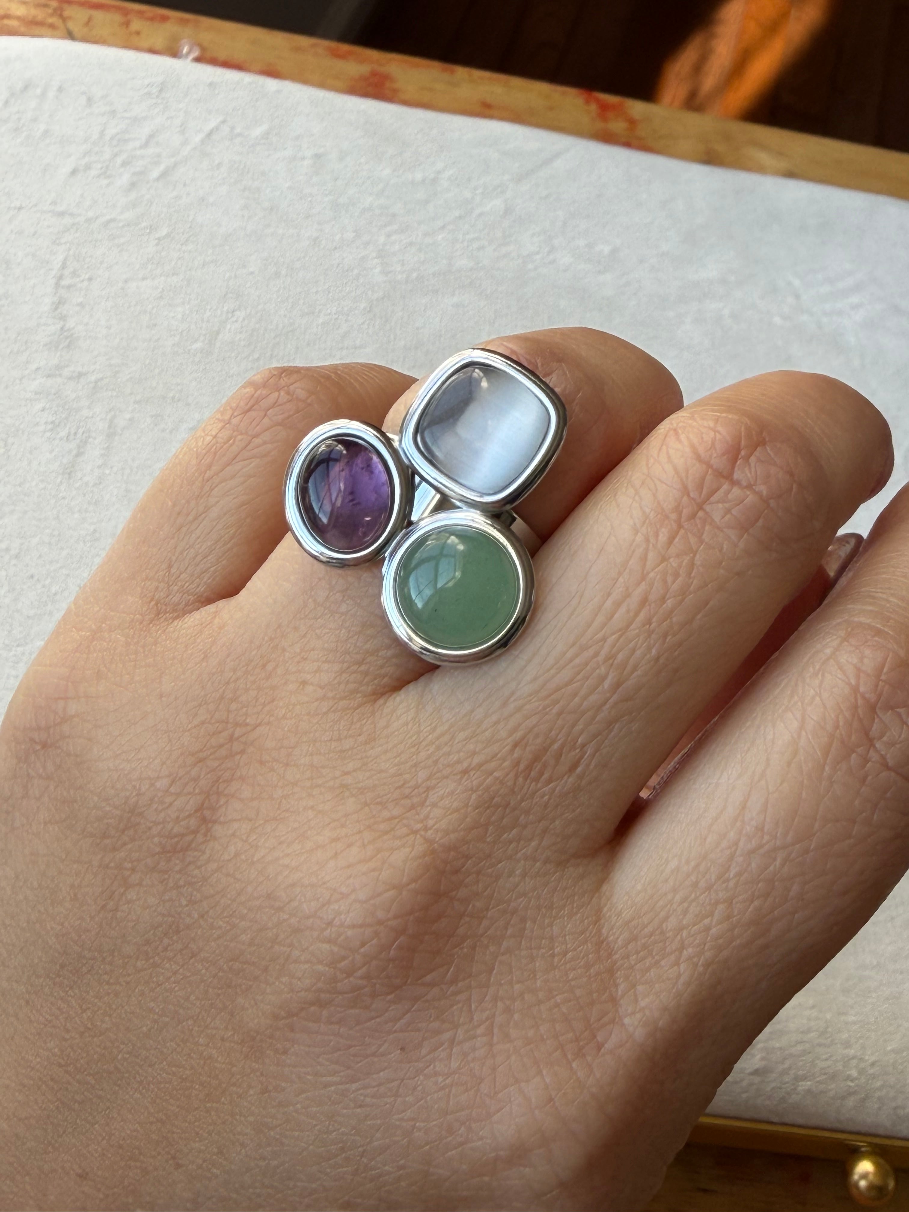 Stone silver Ring