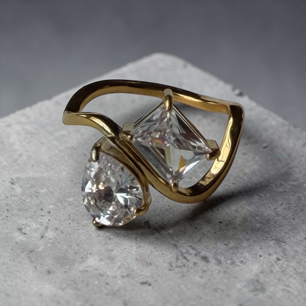 Doble cristal Ring