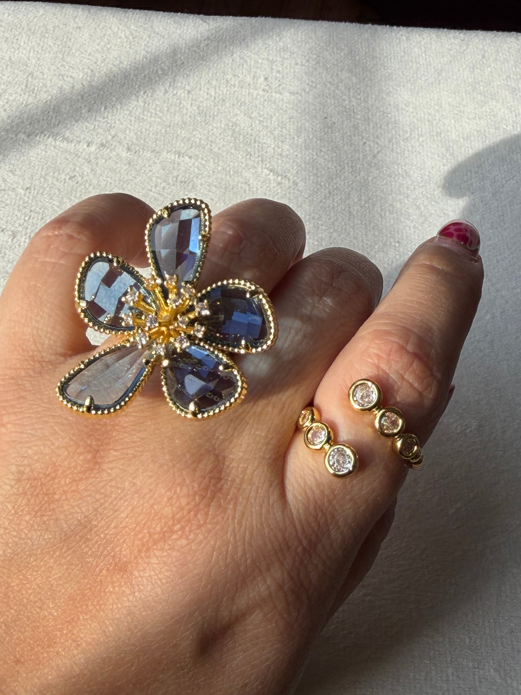 Blue Flower Ring