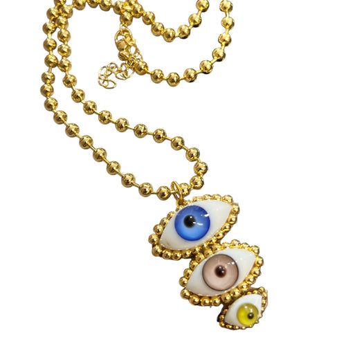 Trío de ojos necklace