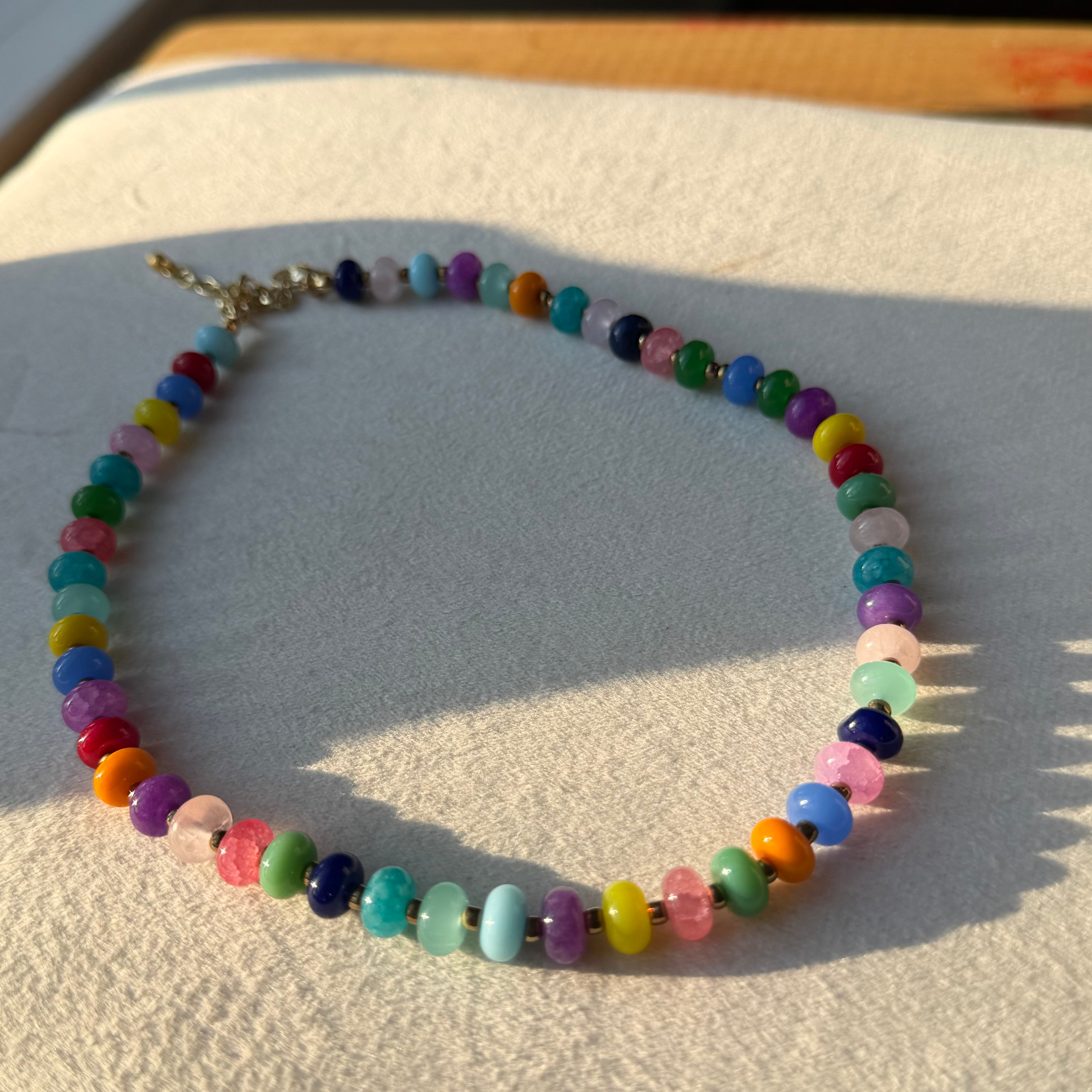 Natural stone carlita necklace