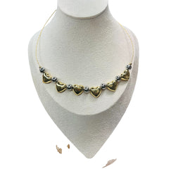 Multi heart bicolor necklace