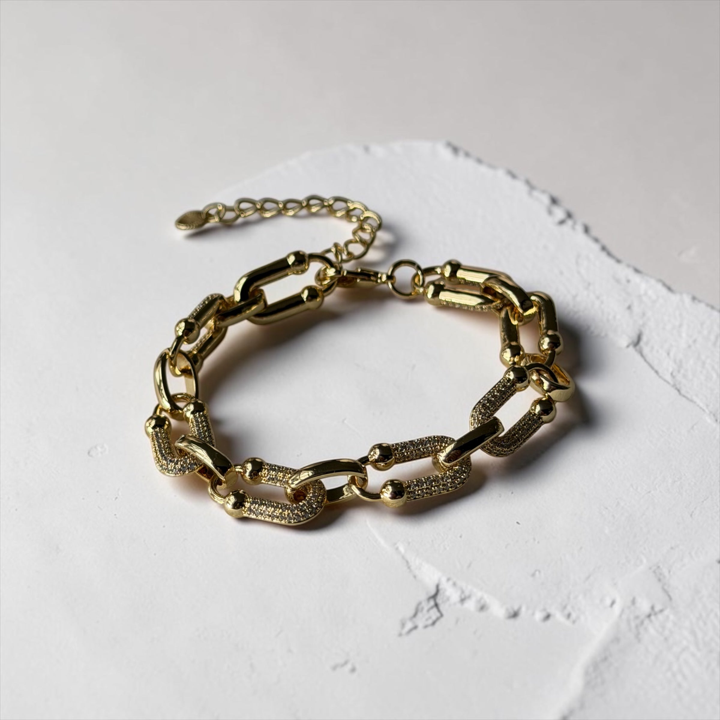 Eslabón full circonia bracelet