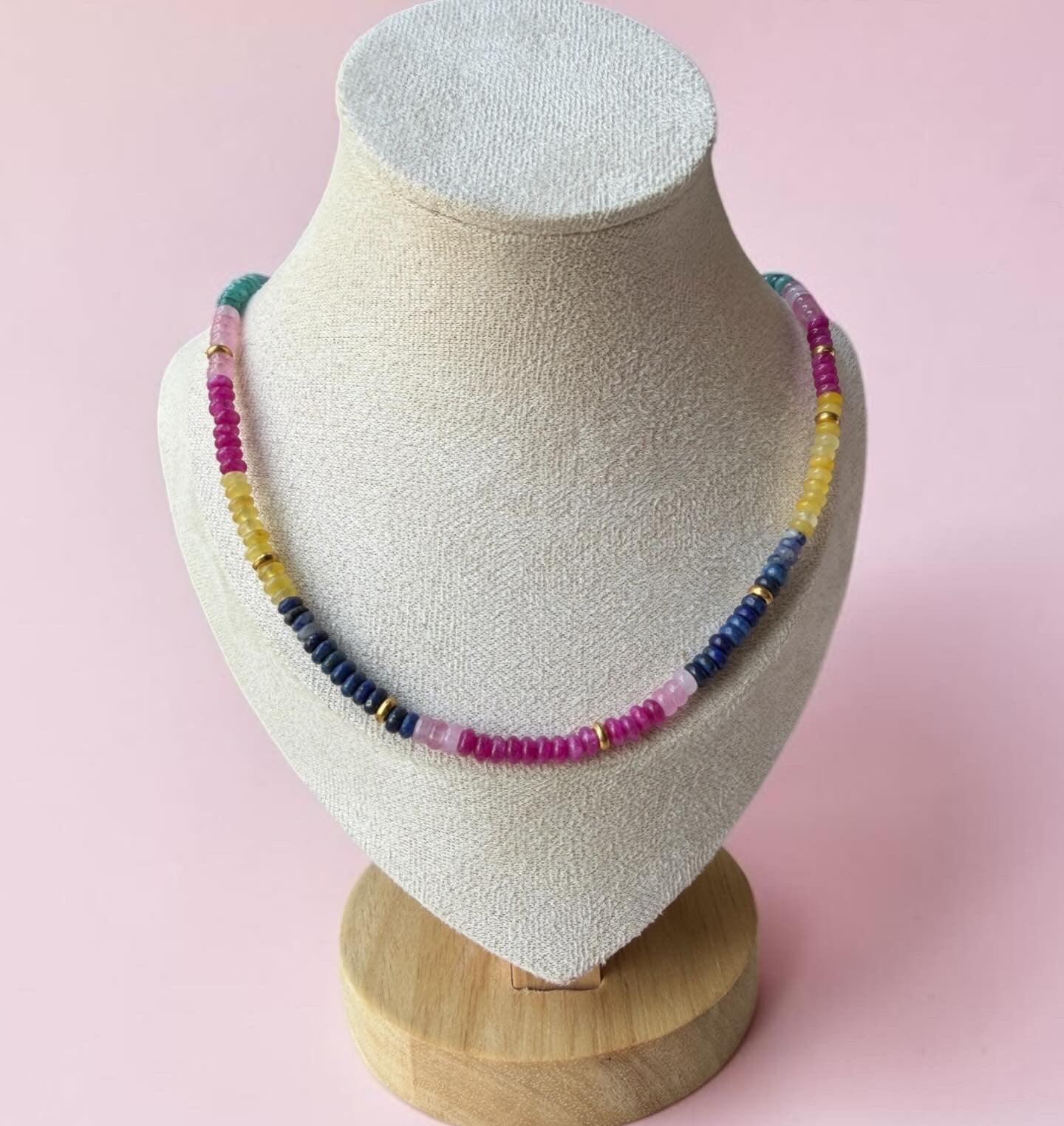 Mini natural stone Candy necklace