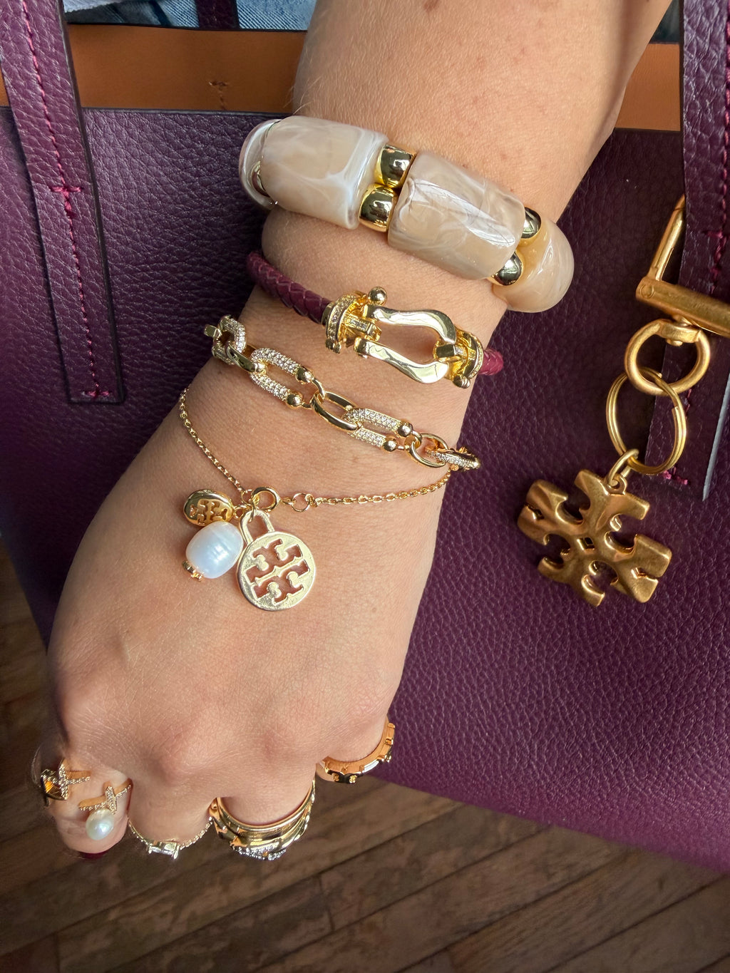 Natural stone nut bracelet