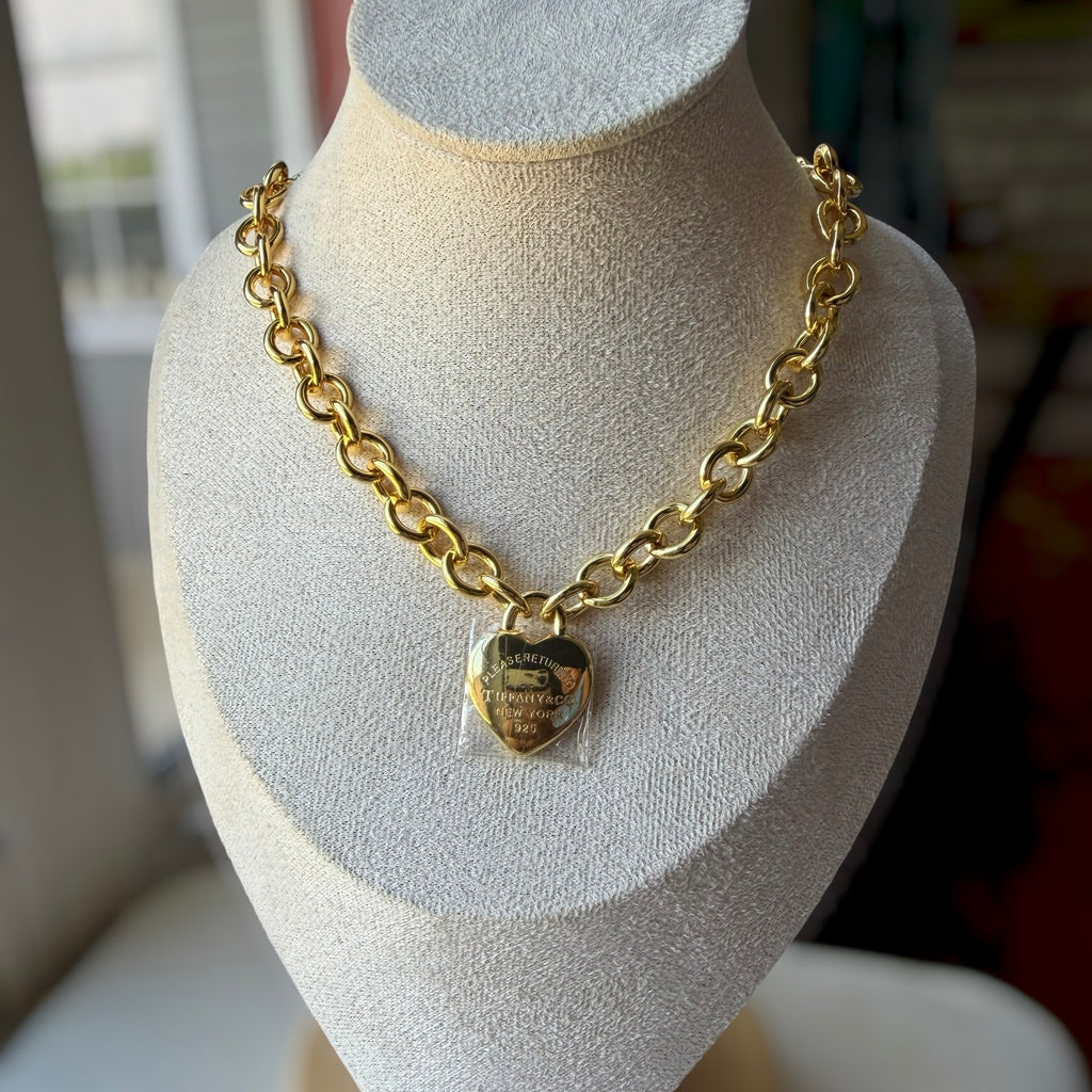 Tiff heart necklace
