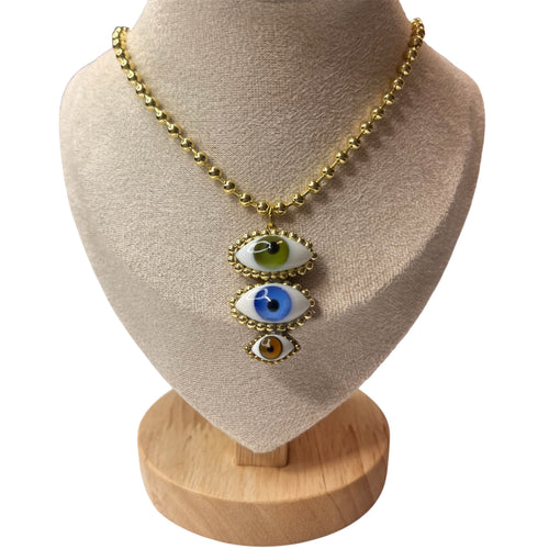 Trío de ojos necklace