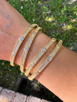 Gold Clover delgada Bracelet