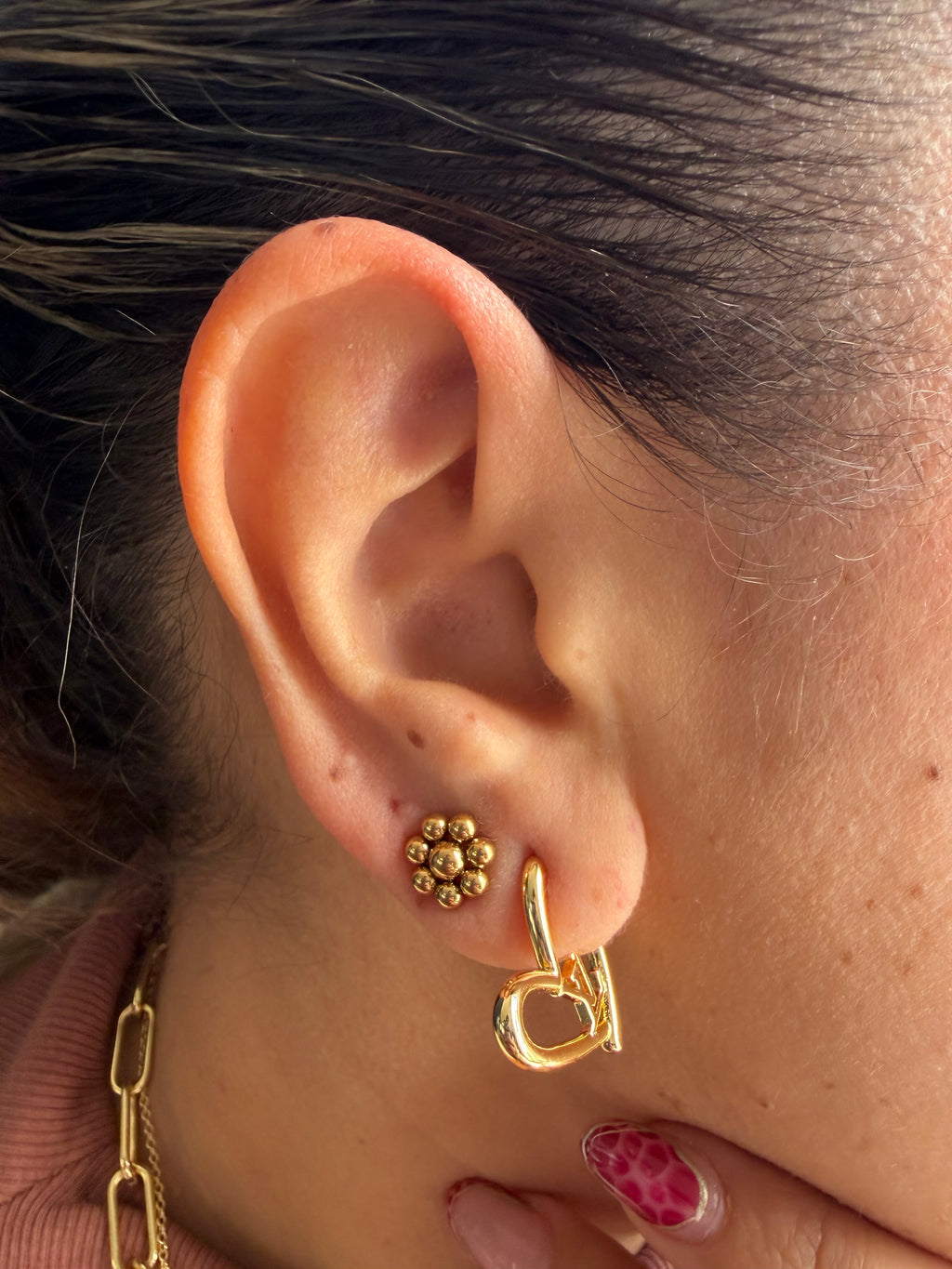 Flower mini earring
