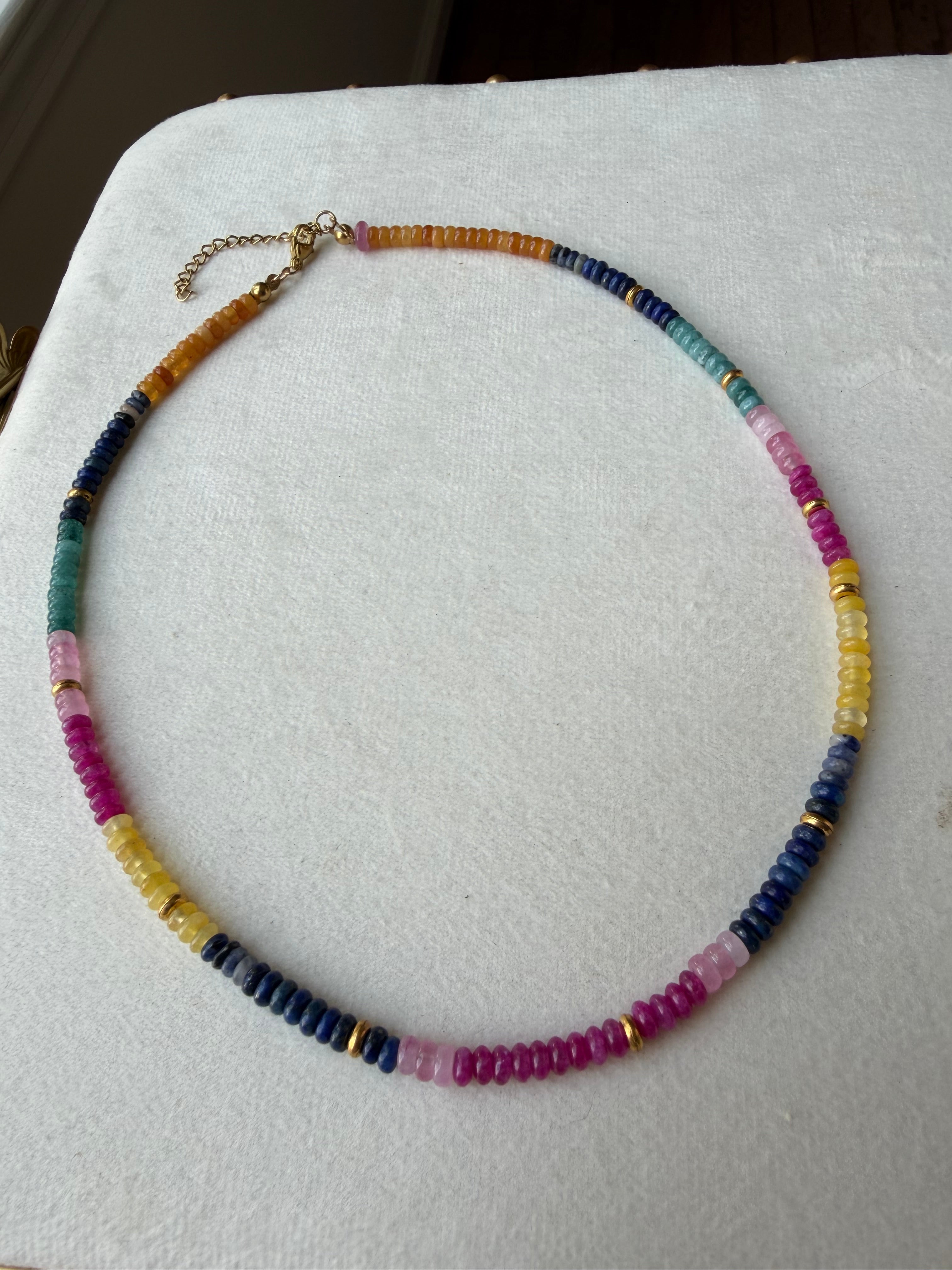 Mini natural stone Candy necklace