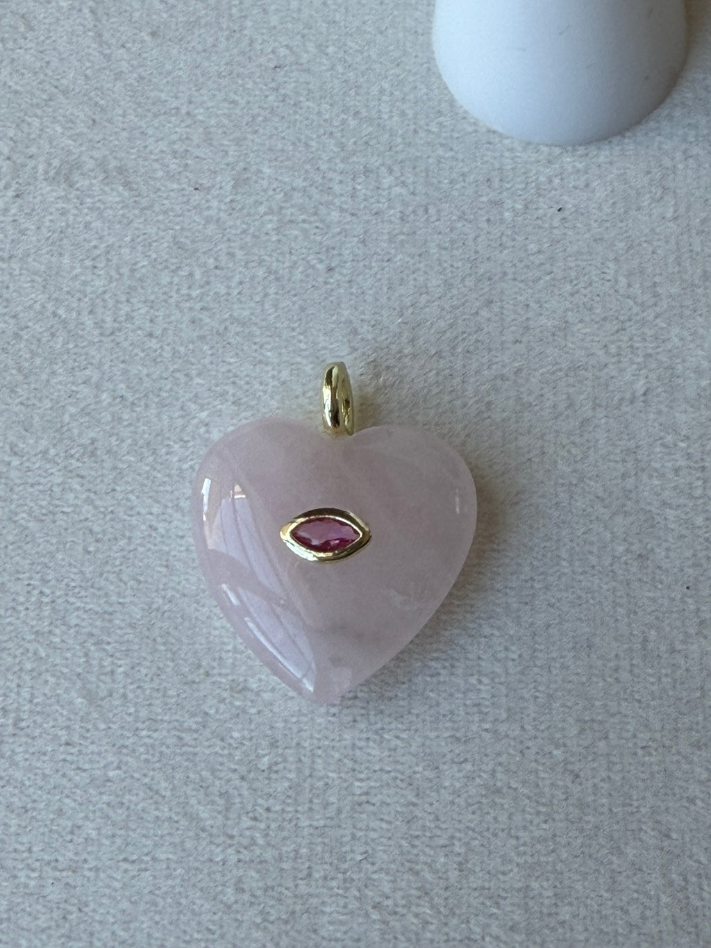 Stone heart charm