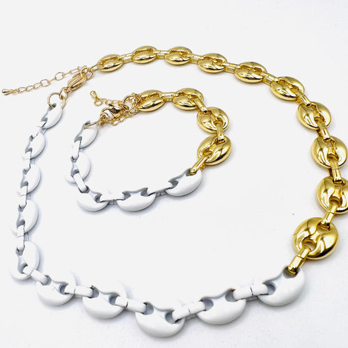 Bicolor GG Necklace Bracelet