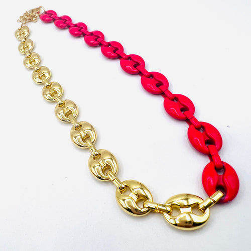 Bicolor GG Necklace Bracelet