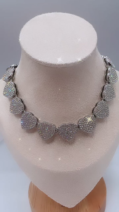 Silver heart necklace