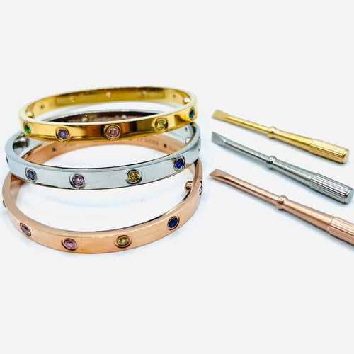 C cristal en colores Bracelet