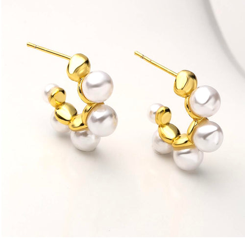 Pearl mini argolla Earring