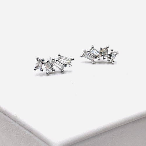 Cristal Silver mini earring
