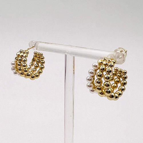 Trío balín y Perla Earring