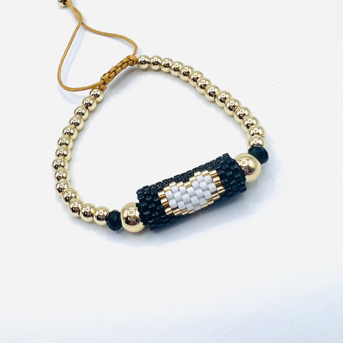 Heart Miyuki Balín Bracelet