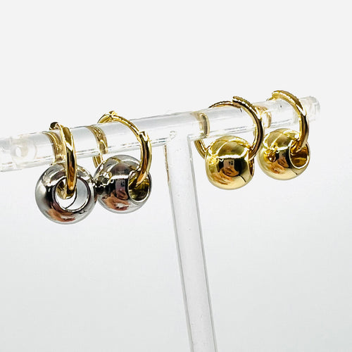 Bicolor Hoop Earring
