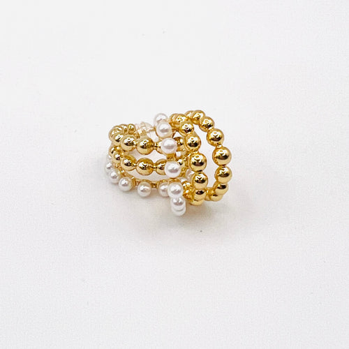 Trío balín y Perla Earring