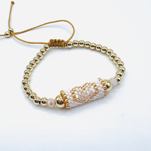 Heart Miyuki Balín Bracelet