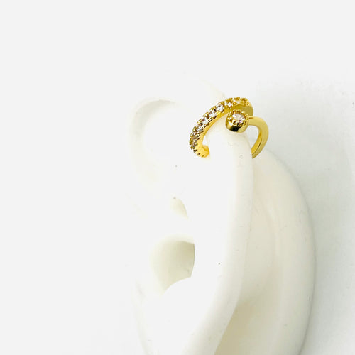 Gold circon earcuff